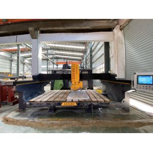 Buy cheap 4 Axis CNC Bridge Saw Stone Cutting Machine with 3200x2000mm Worktable and 15kw Motor Power for Granite Marble Quartz Processing from wholesalers