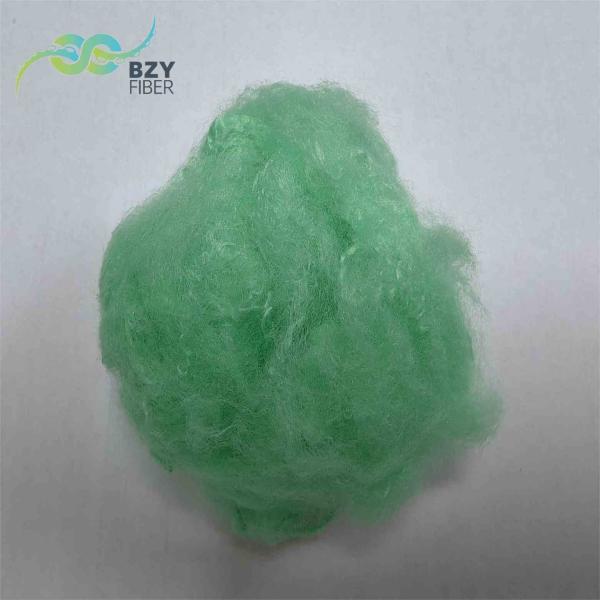 Buy cheap Lightweight Green Dope Dyed Colored Polyester Fiber Nontoxic Fill For Padding from wholesalers