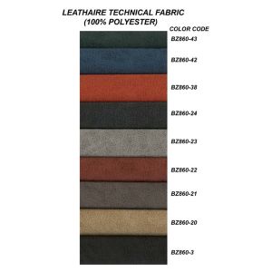 Leathaire Technical Fabric Upholstered Dining Chairs Sanding Finish Stainless