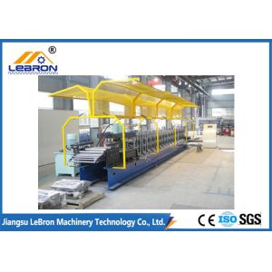 Buy cheap 2018 new type PLC Control Full Automatic Shutter Door Guide Roll Forming Machine yellow color from wholesalers