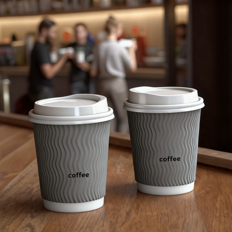 China Biodegradable disposable double wall coffee paper cup eco-friendly customization on sale