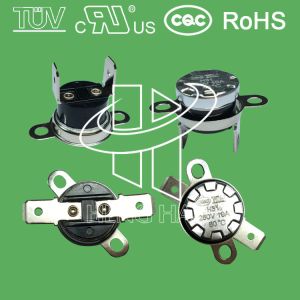 Buy cheap 16A 125V Bimetal Bent Terminal Momentary KSD301 Thermostat from wholesalers
