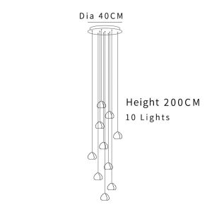 Buy cheap Ceiling Chandelier for Living Room Kitchen Long Staircase morden chandelier stairs(WH-NC-43) from wholesalers