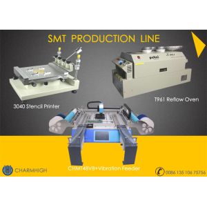 High Precision 3040 Stencil Printer + CHMT48VB With Vibration Feeder + T961