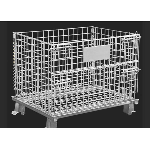 Buy cheap Steel Q235 1500kg Wire Mesh Storage Cages Pallet Stackable Metal Container from wholesalers