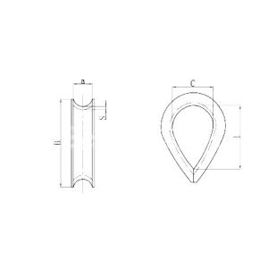 Buy cheap Galvanized Stainless Steel Wire Rope Thimbles DIN6899 Heavy Duty Thimble from wholesalers