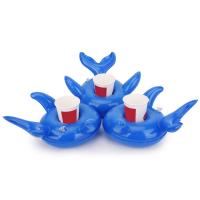 Buy cheap Blue PVC Whale Cupholder Floaties Inflatable Drink Holder 0.2mm Thickness 9.5 * 7.3