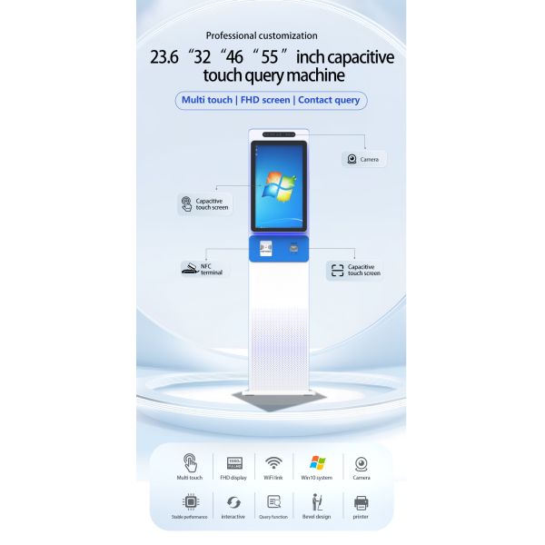 High Resolution Self Service Payment Kiosk with Intel Core I3 CPU for Restaurants and Stores