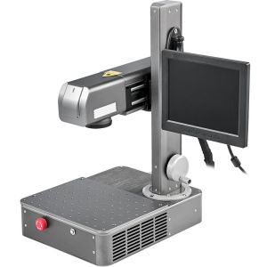 20 Watt 60khz Plastic Fiber Laser Marking Machine With Computer