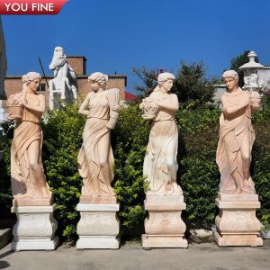 Buy cheap Classical Garden Sculpture White Marble Four Season Goddess Statue from wholesalers