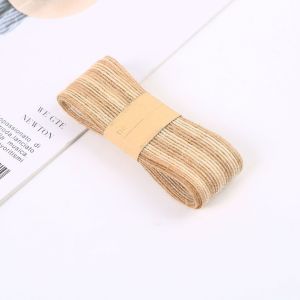 Buy cheap Striped Colorful 100% Jute Burlap Ribbon Rolls For Decoration from wholesalers