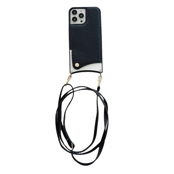 Fish Tail Color Change Lychee Girls PU Leather Lanyard Phone Case for iPhone 13 Pro