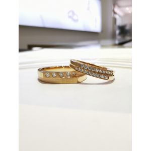 Buy cheap Gift Party Two Diamonds Layers 8.5g Personalized Couple Rings from wholesalers