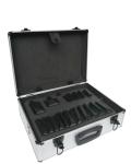 Buy cheap Silver Aluminum Tool Carry Case With Tool Panel Interior Black Lockable Carrying Boxes from wholesalers