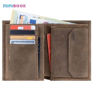 Buy cheap Low MOQ Mix Models Men's Brown Genuine Leather Card Holder with Coin Compartment from wholesalers