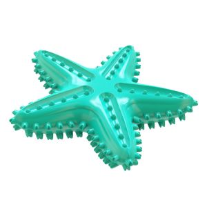 Buy cheap Natural Rubber New Design Starfish Shape Dog Chew Toy Dental Cleaning Toothbrush Squeaky Toy Yellow Green Blue from wholesalers