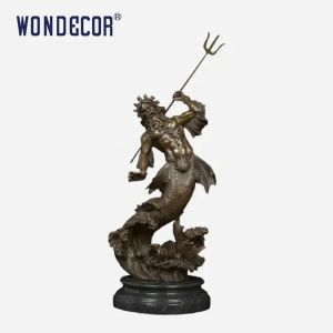 Buy cheap Custom brass Bronze Statues Sculpture Emperor Poseidon shape from wholesalers