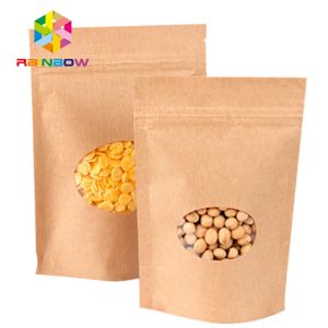 Buy cheap custom order food grade k stand up kraft paper bag for food from wholesalers