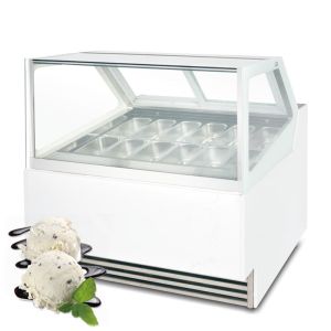 Buy cheap Commercial Ice Cream Display Unit 50-60hz Gelato Dipping Cabinet from wholesalers