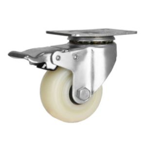 Buy cheap 75mm swivel castors with brakes nylon casters double locking casters from wholesalers