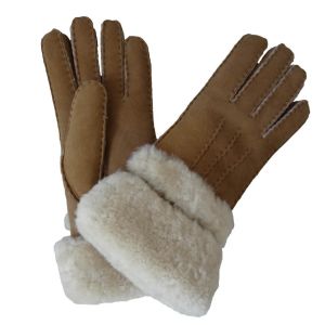Buy cheap High Quality Lambskin Fur Gloves Shearling Sheepskin Fashion Gloves With Fur Trim Cuff from wholesalers
