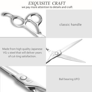 Buy cheap Silver Professional Barber Scissors Japanese Steel High Performance from wholesalers