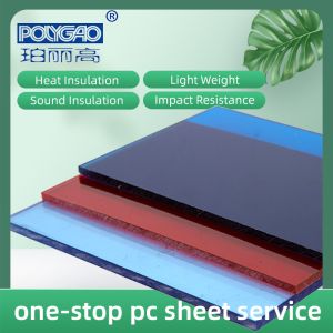 4mm 5mm 6mm Solid Skylight Roofing Panels Solid Polycarbonate Sheet Canopy