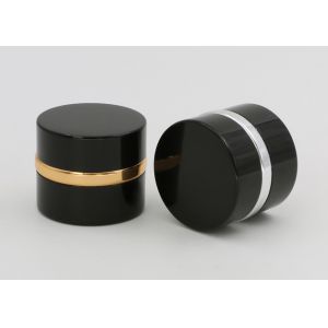 Buy cheap 20ml Glass Cosmetic Jars , Aluminium Airtight Black Glass Cosmetic Containers from wholesalers