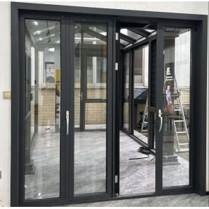 Buy cheap High Efficiency Aluminum Folding Door with 2.0mm Profile Thickness and 10-year product