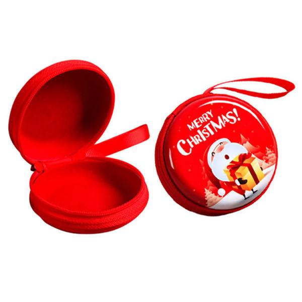 Quality Mini Red Tinplate Christmas Coin Purse Christmas Tree Pendant for sale
