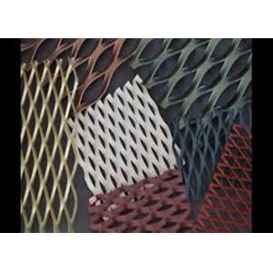 Flattened Aluminum Expanded Metal Mesh Sheet Raised With Diamond Holes