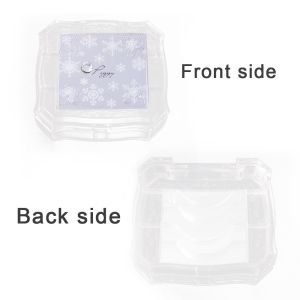 ODM Transparent Square Shaped False Eyelash Storage Case With Mirror