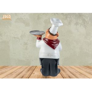 Poly Chef Tabletop Statue Polyresin Statue Figurine Resin French Chef Sculpture