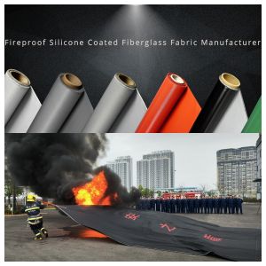 Buy cheap Fire Resistant Silicone Coated Fiberglass Fabric with Temperature Resistance -50°C to 500°C, 400 g/sqm Weight, and 0.3 mm Thickness from wholesalers