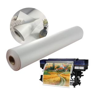 Buy cheap 400gsm High-Definition Glossy Inkjet Cotton Canvas with 65% Poly 35% Cotton Blend for Eco Solvent UV and Latex Ink from wholesalers