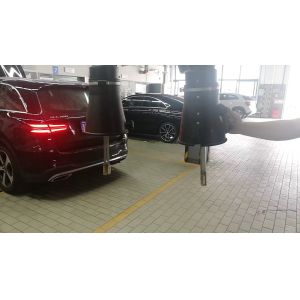 Buy cheap Spring Drived Vehicle Exhaust Extracting Hose Reel Fixed On Wall With Dual Pipes 1.5kw from wholesalers