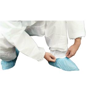 Buy cheap EN1149-5 Anti Static Type5/6 Disposable SMMS Chemical Protective Coverall With Hood from wholesalers
