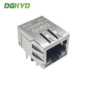 Buy cheap DGKYD111B491DB1A1DP 1000 Base-T 10p8c PoE RJ45 Jack Ethernet Connector RJ45 With Magnetics, Headers And PCB Receptacles from wholesalers