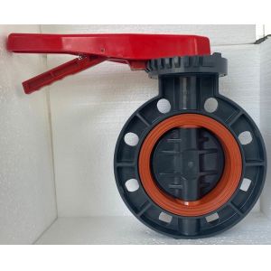 Customization Industrial Valve Plastic UPVC Butterfly Valve with Fluorinated