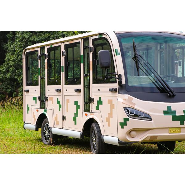 Buy cheap 11 Seats Electric Sightseeing Bus with Door 72V Motor & Controller Lithium Battery High Climbing Ability Support Long Range from wholesalers