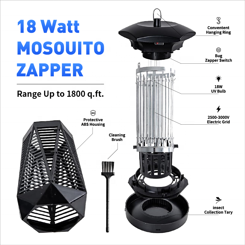 JZ UV Light Indoor Outdoor Hight Power IPX4 Bug Zapper Insect Trap Pest Control