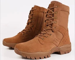 Lightweight Composite Toe Military Boots Backpacking Brown Army Cadet Boots