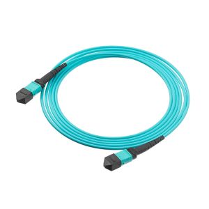 Buy cheap 50/125 MTP MPO Fiber Optic Patch Cord OM3/OM4 8/12/24F G657A1 12C 24C For Telecom from wholesalers