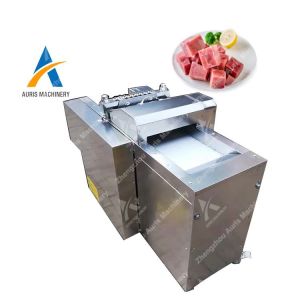 1.5kw Frozen Meat Dicing Machine 300kg/H Chicken Cube Slicer Machine