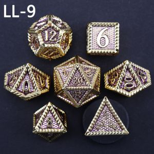 Buy cheap DND metal dice, Dragon and Dungeon polyhedral RPG dice, 7 tabletop game dragon scale dice from wholesalers