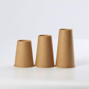 Buy cheap Eco Friendly Double PE Coating Kraft Disposable Paper Coffee Cups from wholesalers
