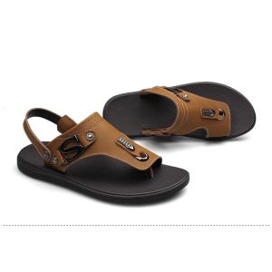 Buy cheap Comfortable Mens Leather Slippers Shoes With Genuine Leather Upper from wholesalers