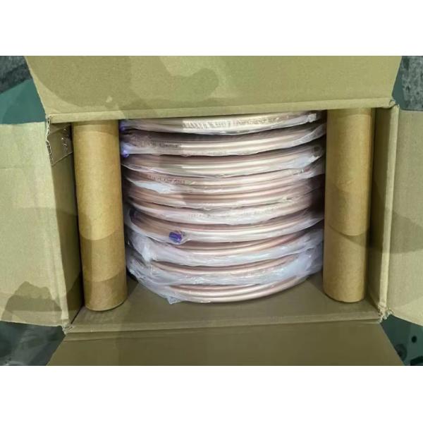 Gas Powered Copper Refrigeration Tube Pancake Coil Soft Temper Ends ASTM B280 Industrial