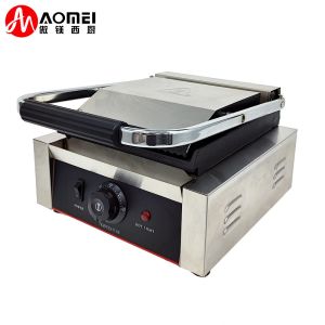 Buy cheap Non Stick Coated Stainless Steel Panini Press with Top Grooved and Bottom Flat Plates from wholesalers