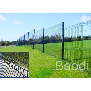 Low Carbon Iron Wire Mesh Fence V Shaped For Sightseeing Zone / Supermarket